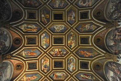 Dekoracja sufitu Izby Wiatrów Camera dei Venti, 1526-1534 autorstwa Giulio Romano