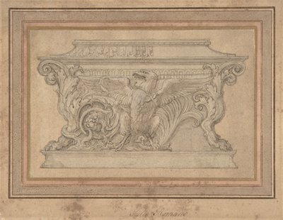 Projekt na Szkatułkę z Orłem Gonzaga, ca. 1527-46. autorstwa Giulio Romano
