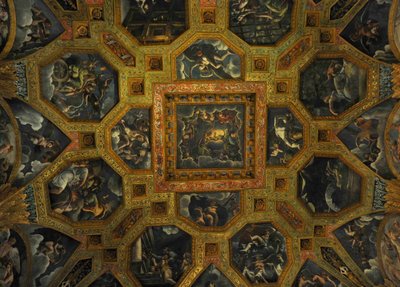 Fragment fresku z Komnaty Amora i Psyche, 1526-1534 autorstwa Giulio Romano