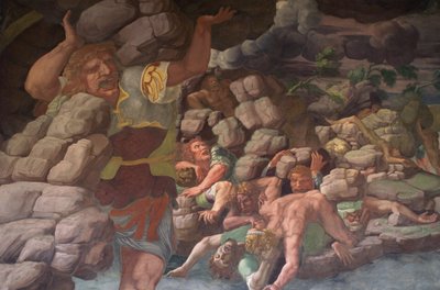 Upadek Gigantów Sala Gigantów autorstwa Giulio Romano