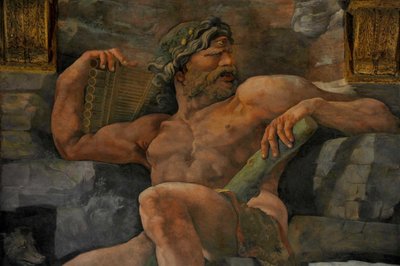 Upadek Gigantów Sala Gigantów, 1536 autorstwa Giulio Romano