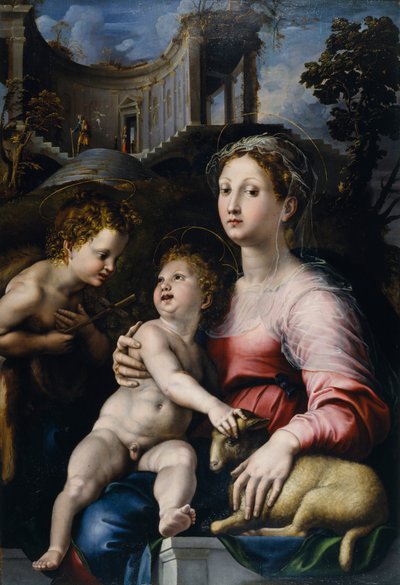 Madonna z Dzieciątkiem i św. Janem Chrzcicielem autorstwa Giulio Romano