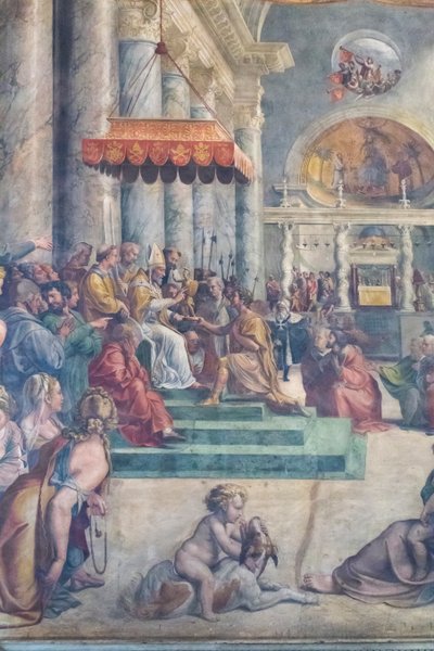 Darowizna Rzymu, szczegół autorstwa Giulio Romano