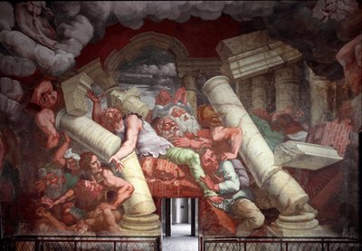 Upadek Geantów (lub Tytanów) autorstwa Giulio Romano