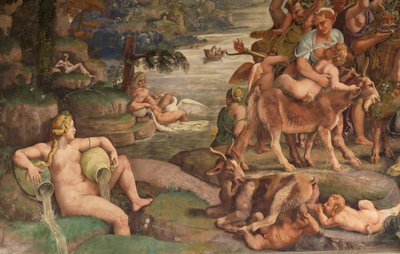 Wesele Kupidyna i Psyche, detal autorstwa Giulio Romano