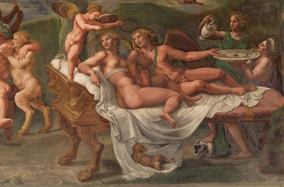 Wesele Kupidyna i Psyche, detal autorstwa Giulio Romano