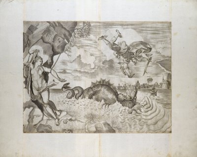 Perseusz i Andromeda autorstwa Giulio Sanuto
