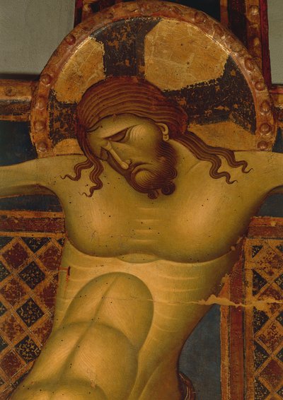 Głowa Chrystusa, fragment XIII-wiecznego krucyfiksu (obraz) autorstwa Giunta Pisano