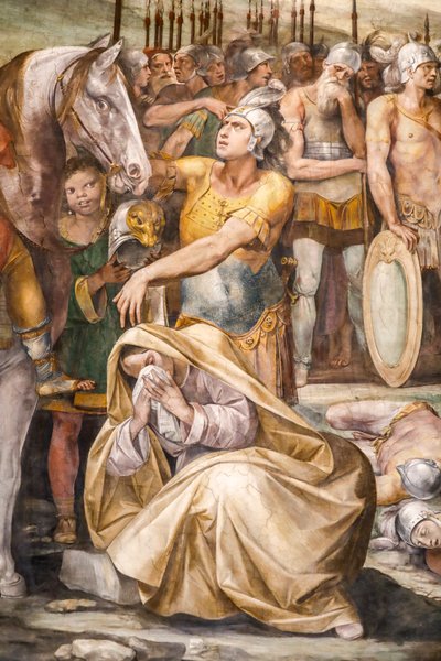 Bitwa między Horatiami i Kuriatami (szczegóły) autorstwa Giuseppe (1568 1640) Cesari