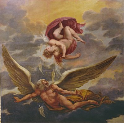Dedal i Ikar (malarstwo sufitowe) autorstwa Giuseppe Cesari