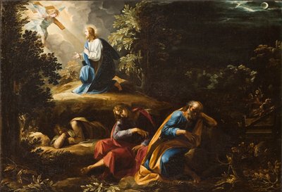 Agonia w ogrodzie (Chrystus na Górze Oliwnej) autorstwa Giuseppe Cesari