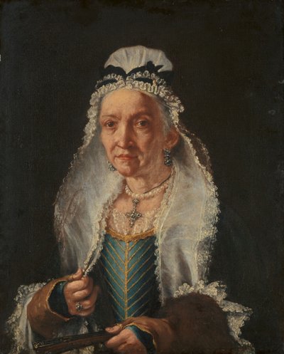Portret starszej pani autorstwa Giuseppe (1655-1743) Ghislandi