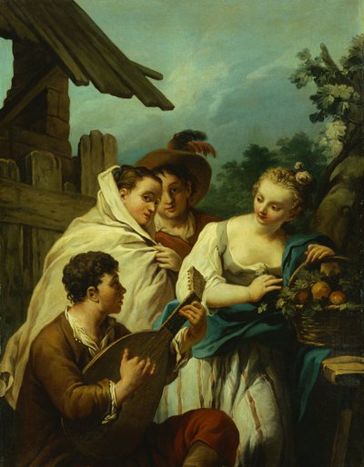 Cztery pory roku (olej na płótnie) autorstwa Giuseppe (circle of) Angeli