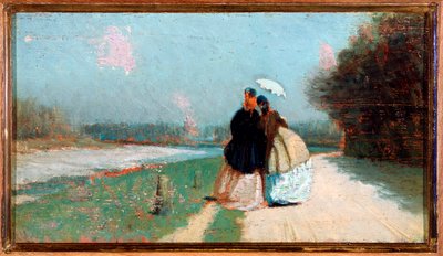 Brzegi rzeki Arno (olej na płótnie) autorstwa Giuseppe Abbati