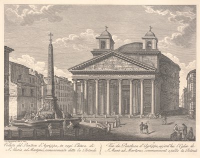 Widok Panteonu Agryppy (akwaforta) autorstwa Giuseppe Acquaroni