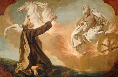 Eliasz zabrany do rydwanu ognia, ok. godz. 17401755. autorstwa Giuseppe Angeli