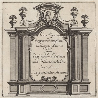 Niektóre perspektywy autorstwa Giuseppe Antonio Landi