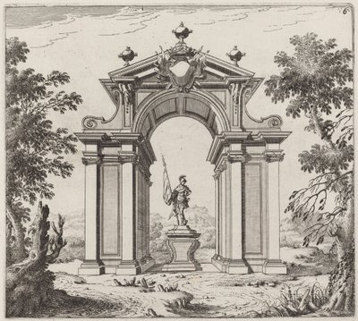 Łuk triumfalny w krajobrazie autorstwa Giuseppe Antonio Landi