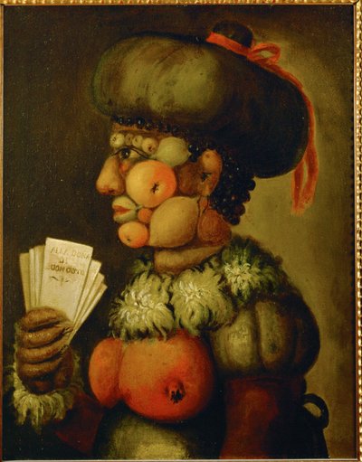 Dla kobiety o dobrym guście. Obraz olejny autorstwa Giuseppe Arcimboldo