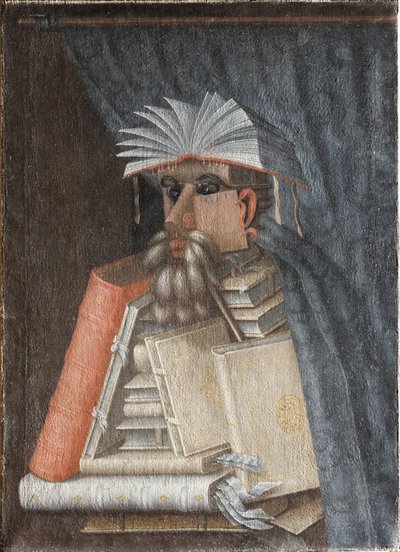 Bibliotekarz autorstwa Giuseppe Arcimboldo