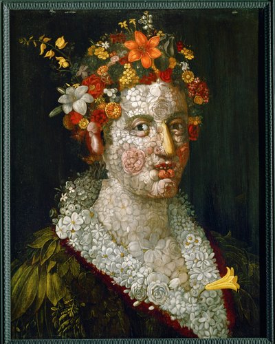 Flora (olej na drewnie) autorstwa Giuseppe Arcimboldo