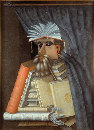 Portret bibliotekarza, ok. 1566 (olej na płótnie). autorstwa Giuseppe Arcimboldo