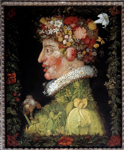 Wiosna (z cyklu przedstawiającego cztery pory roku) autorstwa Giuseppe Arcimboldo