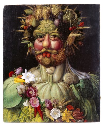 Etykieta Vertumnus QS:Lsv, „Portret, alegoria” autorstwa Giuseppe Arcimboldo