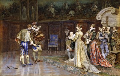 Prezentacja Henryka IV Francji na dworze Małgorzaty Valois autorstwa Giuseppe Aureli