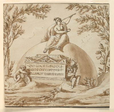 Pomnik nagrobny astronoma Giovanniego B. Fagiuoli autorstwa Giuseppe Barberi
