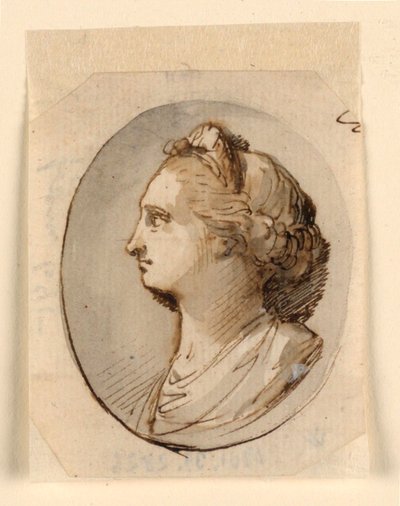 Popiersie portret klasycznej kobiety autorstwa Giuseppe Bernardino Bison