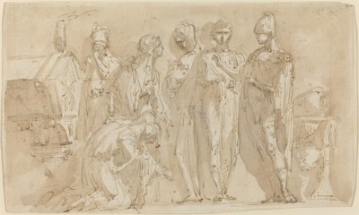 Coriolanus przed kobietami Rzymu autorstwa Giuseppe Bernardino Bison