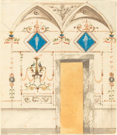 Pompejańska dekoracja ścienna autorstwa Giuseppe Bernardino Bison