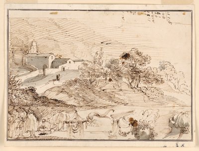 Arkusz ze szkicami autorstwa Giuseppe Bernardino Bison