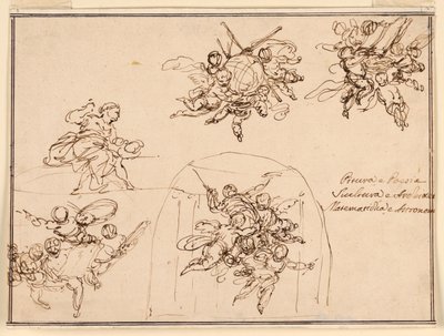 Szkice do malowideł ściennych: Sztuka i Nauka autorstwa Giuseppe Bernardino Bison