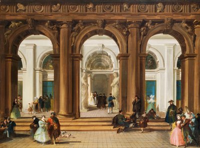 Wejście do Biblioteca Marciana, Wenecja, autorstwa Giuseppe Bernardino Bison