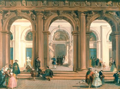 Wejście do Biblioteca Marciana, Piazzetta, Wenecja autorstwa Giuseppe Bernardino Bison