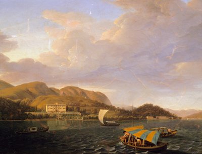 Villa Carlotta w Tremezzo nad jeziorem Como, autorstwa Giuseppe Bisi (1787-1869) autorstwa Giuseppe Bisi