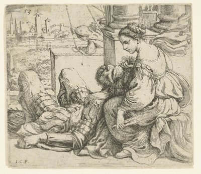 Samson i Dalila autorstwa Giuseppe Caletti