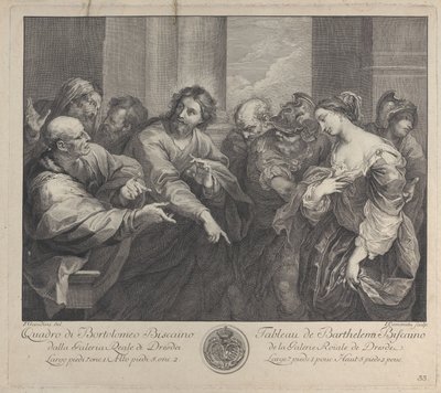 Chrystus i niewiasta przyłapana na cudzołóstwie, 1750-57. autorstwa Giuseppe Camerata