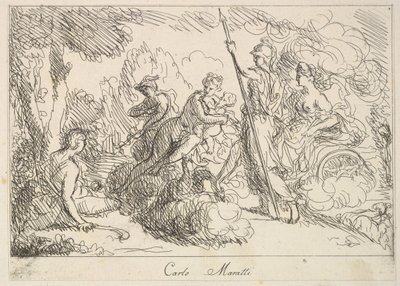 Bogowie i boginie w krajobrazie, 1740-1802. autorstwa Giuseppe Canale