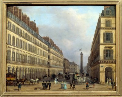 Rue Castiglione w Paryżu w 1829 r. Obraz Giuseppe Canella (1788-1847) autorstwa Giuseppe Canella
