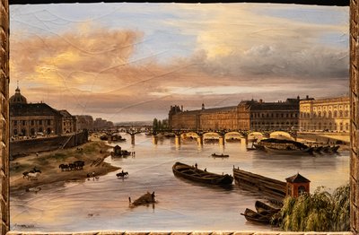 Widok na Sekwanę z Pont Neuf autorstwa Giuseppe Canella