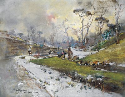 Krajobraz z drogą autorstwa Giuseppe Casciaro