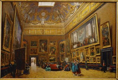 Salon Carre w Luwrze ... autorstwa Giuseppe Castiglione