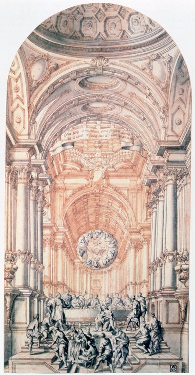 „Projekt Miasta Ewangelii”, c1716-1756 autorstwa Giuseppe Galli Bibiena