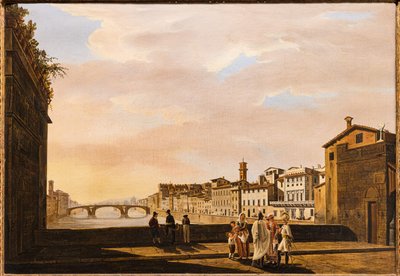 Widok z Ponte Vecchio autorstwa Giuseppe Gherardi