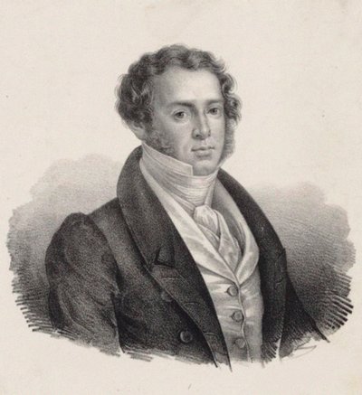 Portret kompozytora Saverio Mercadante 1795-1870. autorstwa Giuseppe Gozzini