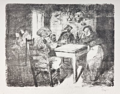 Przy stole, ok. 1907 (lito) autorstwa Giuseppe Graziosi