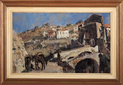Krajobraz (olej na panelu) autorstwa Giuseppe Graziosi